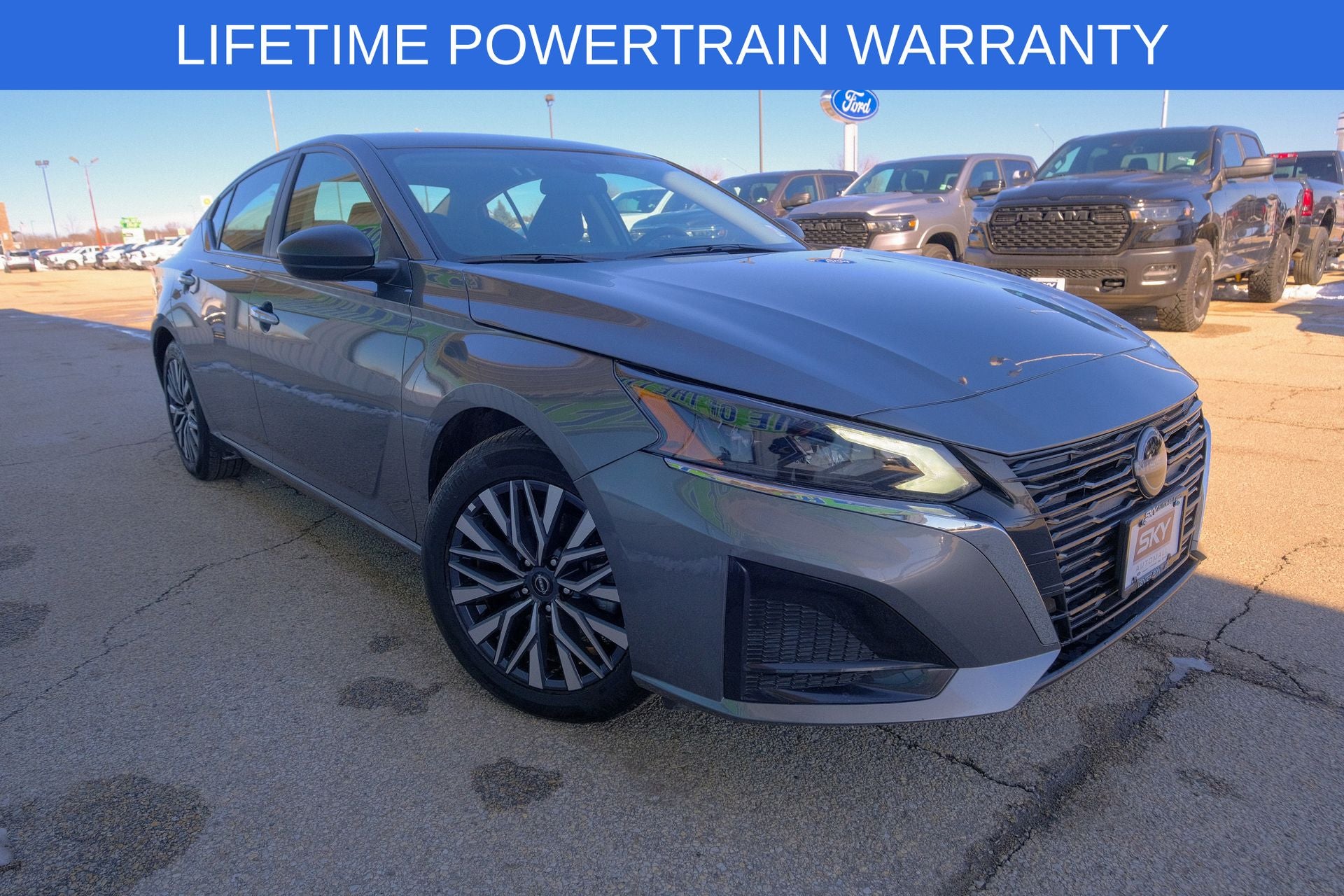 2025 Nissan Altima SV FWD in Gun Metallic — front three-quarter view