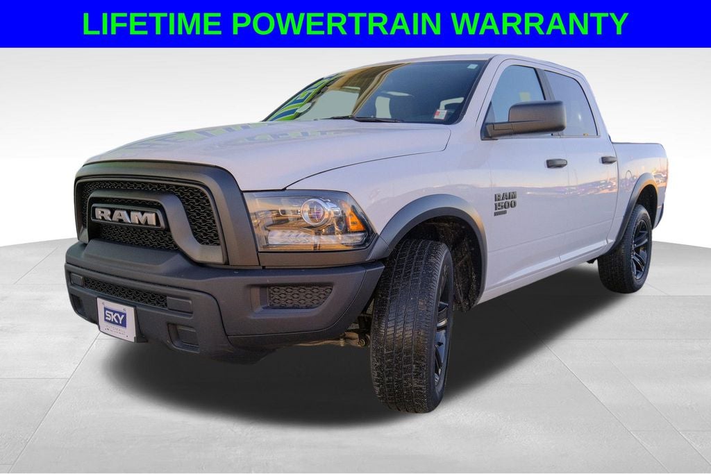 2024 RAM 1500 Classic Warlock in Bright White Clearcoat — front three-quarter view