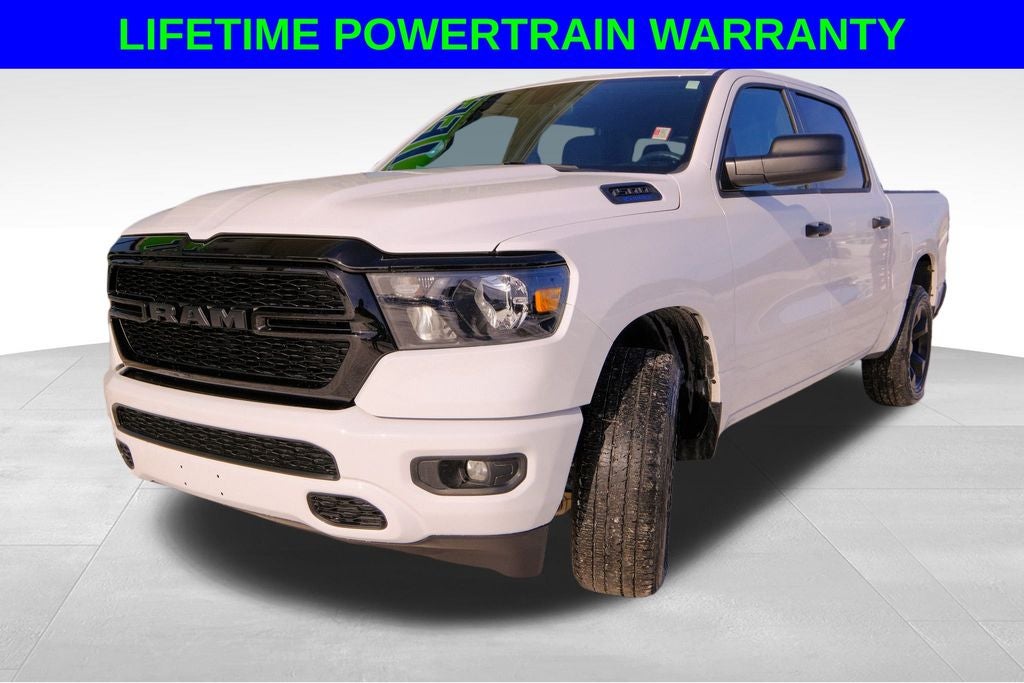 2024 RAM 1500 Tradesman in Bright White Clearcoat — front three-quarter view