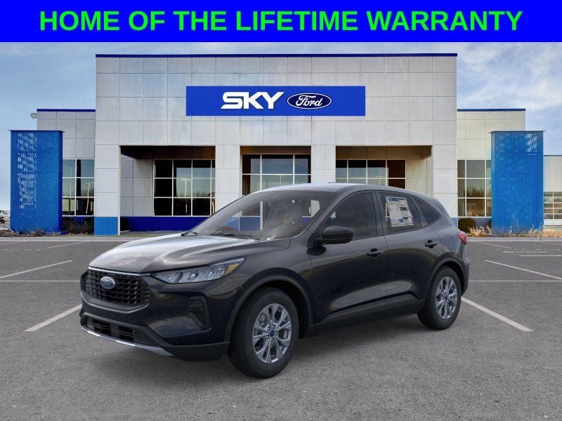 2025 Ford Escape Active in Black Metallic — front three-quarter view