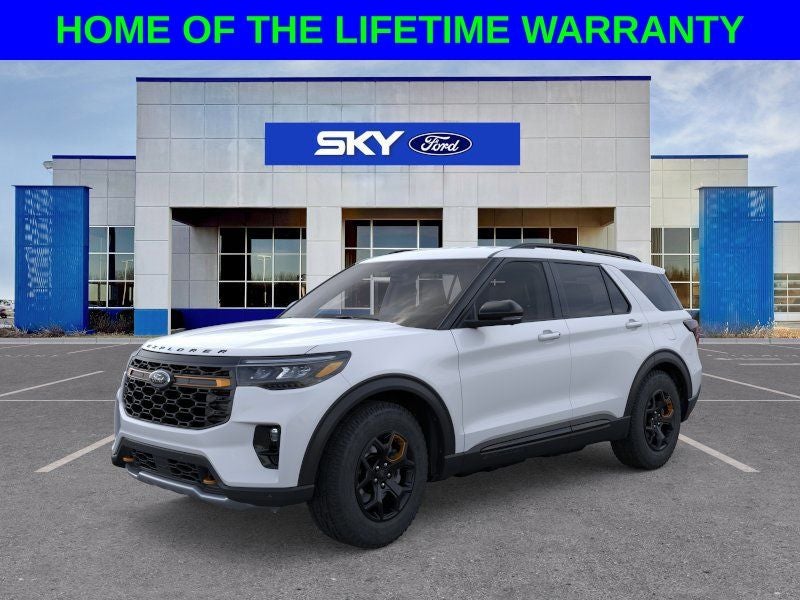 2026 Ford Explorer Tremor in Space White Metallic — front three-quarter view