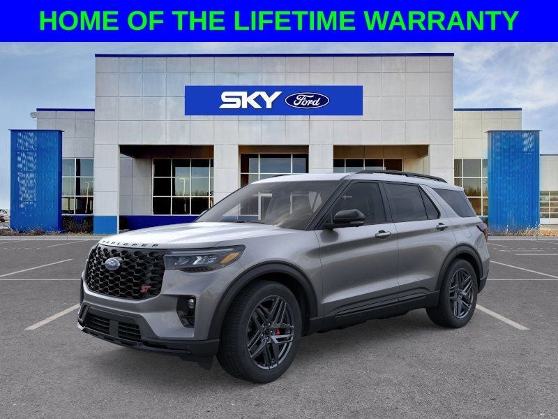 2026 Ford Explorer ST in Carbonized Gray Metallic — front three-quarter view