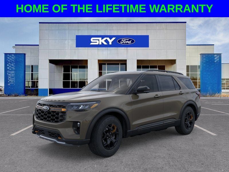 2026 Ford Explorer Tremor in Marsh Gray — front three-quarter view